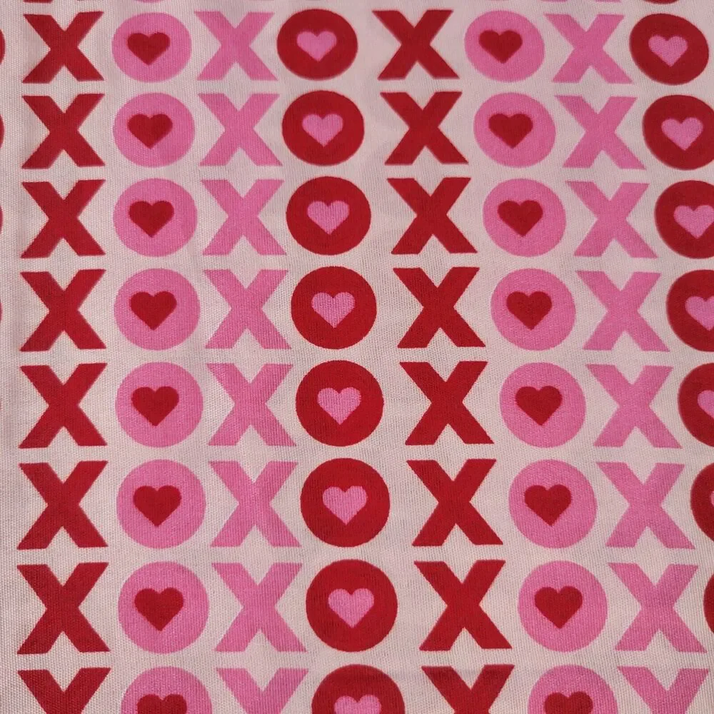 Valentines Day Red Pink XOXO KISS Love 3 piece TWIN Sheets Set Girls Teen Hearts